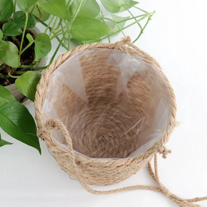 Cesta Suspensa de Juta para Plantas