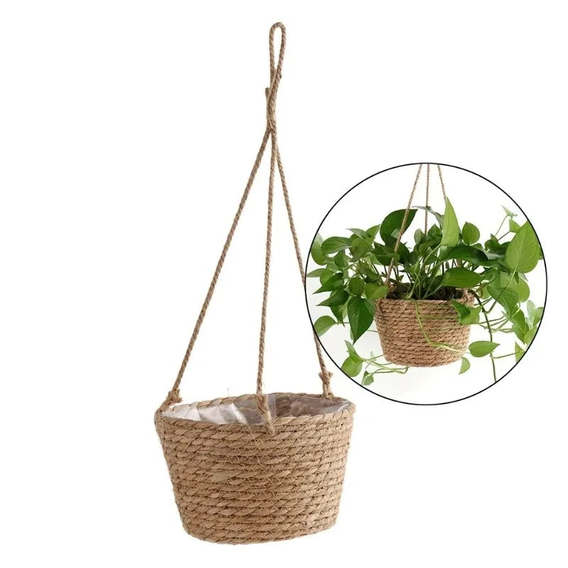 Cesta Suspensa de Juta para Plantas