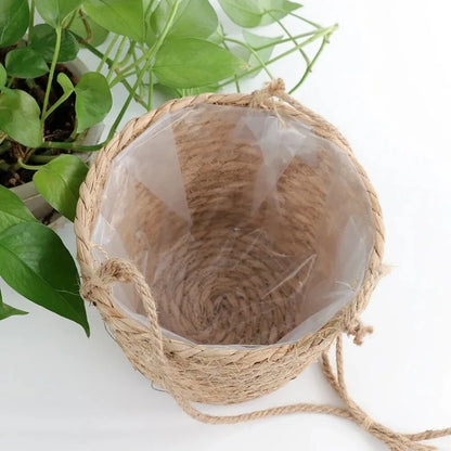 Cesta Suspensa de Juta para Plantas